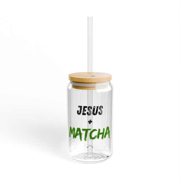 Jesus + Matcha Sipper Glass