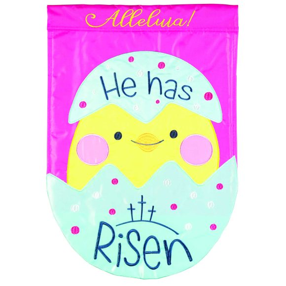 Flag Chick He Has Risen Polyester 13x18