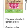 Flag Happy Easter Egg Burlap 13x18