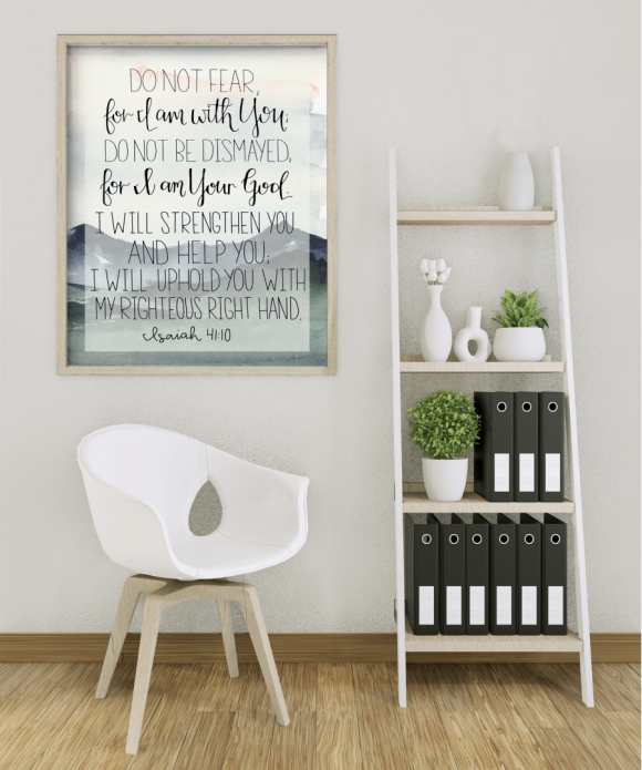 Isaiah 41:10 NIV - Hand-Drawn Bible Verse Print - Image 4