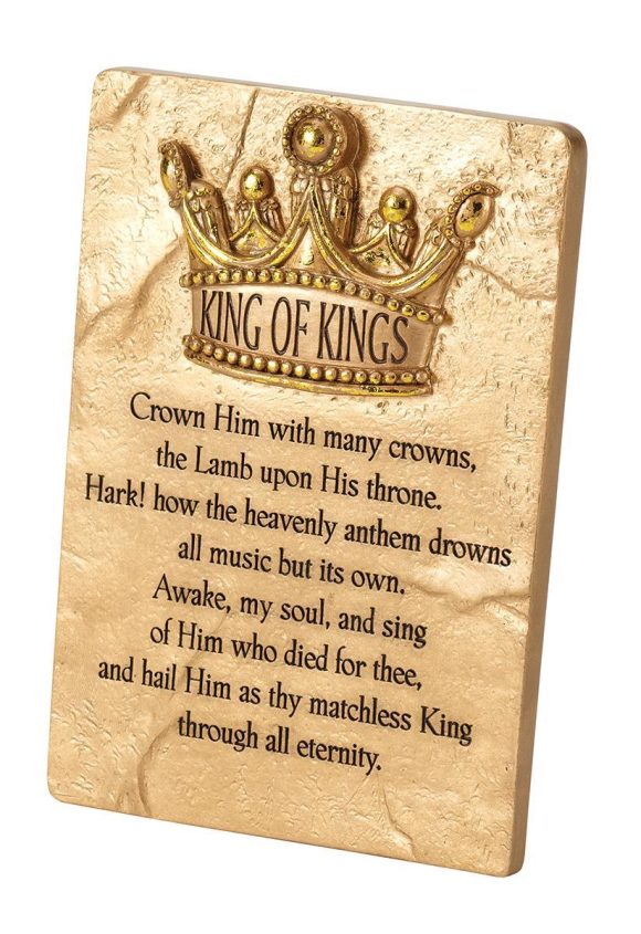 PLQ TTOP CROWN HIM WITH MANY RSN 6"H