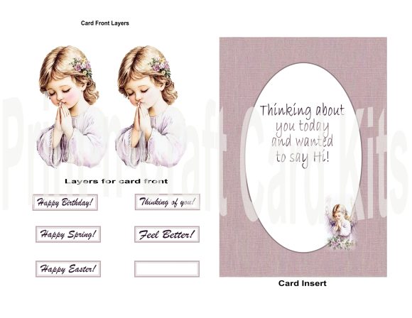 Christian DIY Kit | Angel Scripture Card | 3D Layered Card with Insert & Layers for Multiple Occasions - Image 3