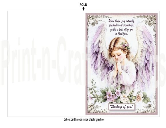 Christian DIY Kit | Angel Scripture Card | 3D Layered Card with Insert & Layers for Multiple Occasions - Image 2