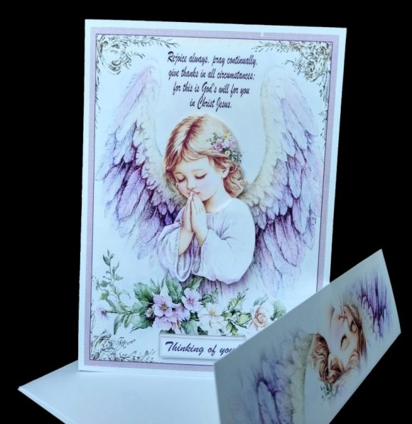 Christian DIY Kit | Angel Scripture Card | 3D Layered Card with Insert & Layers for Multiple Occasions - Image 7