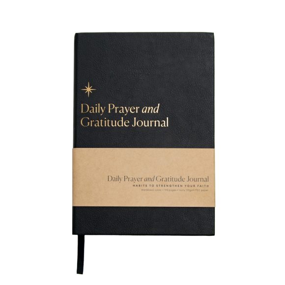 Daily Prayer & Gratitude Journal (Black PU Leather)