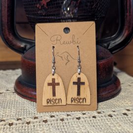 risen Christian earrings