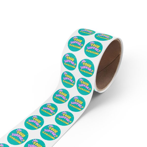 Your Support is a Blessing – Round Sticker Label Roll for Christian Small Business Packaging - Image 9