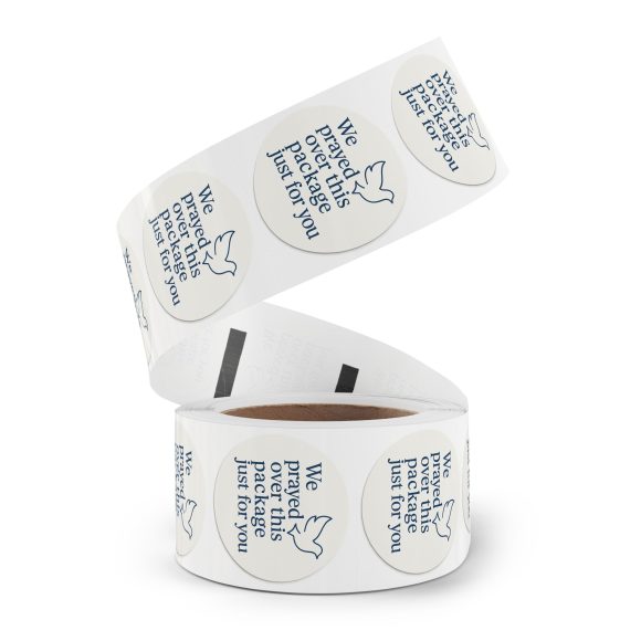 We Prayed Over This Package Just For You – Round Sticker Roll for Small Christian Business Packaging - Image 38