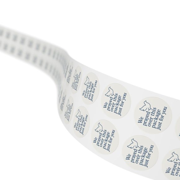 We Prayed Over This Package Just For You – Round Sticker Roll for Small Christian Business Packaging - Image 26
