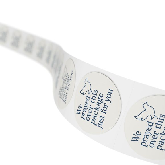 We Prayed Over This Package Just For You – Round Sticker Roll for Small Christian Business Packaging - Image 12