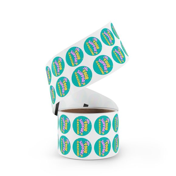 Your Support is a Blessing – Round Sticker Label Roll for Christian Small Business Packaging - Image 10