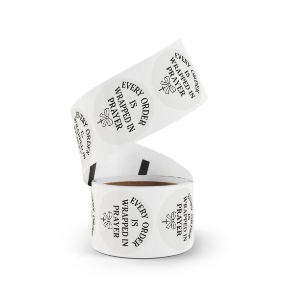 "Every Order is Wrapped in Prayer" – Round Sticker Roll for Small Christian Business Packaging - Image 10