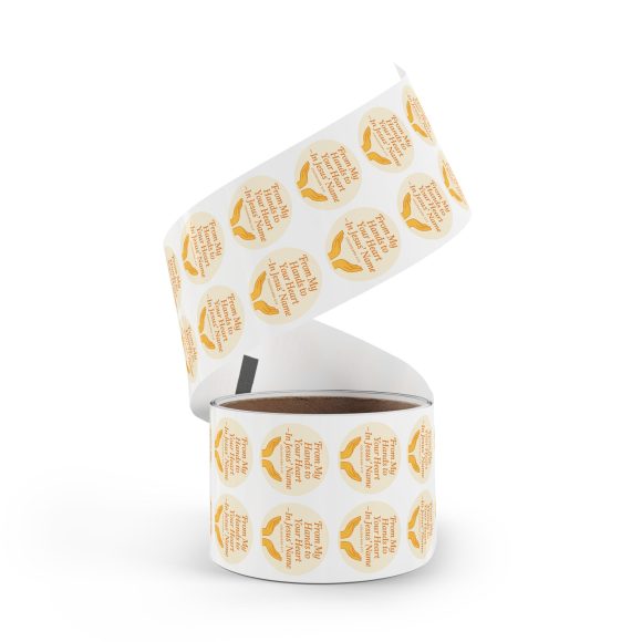 From My Hands To Your Heart – Round Sticker Roll for Small Christian Business Packaging - Image 24