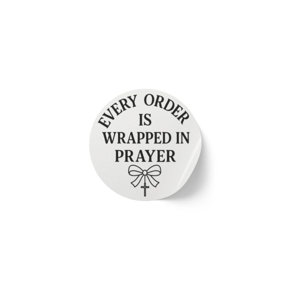 "Every Order is Wrapped in Prayer" – Round Sticker Roll for Small Christian Business Packaging - Image 29