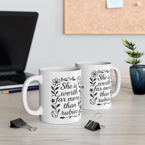 She is Worth Far More Than Rubies Ceramic Mug - Image 7