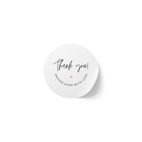 “Thank You! Prayed Over with Love” – Round Sticker Label Roll for Christian Small Business Packaging - Image 29
