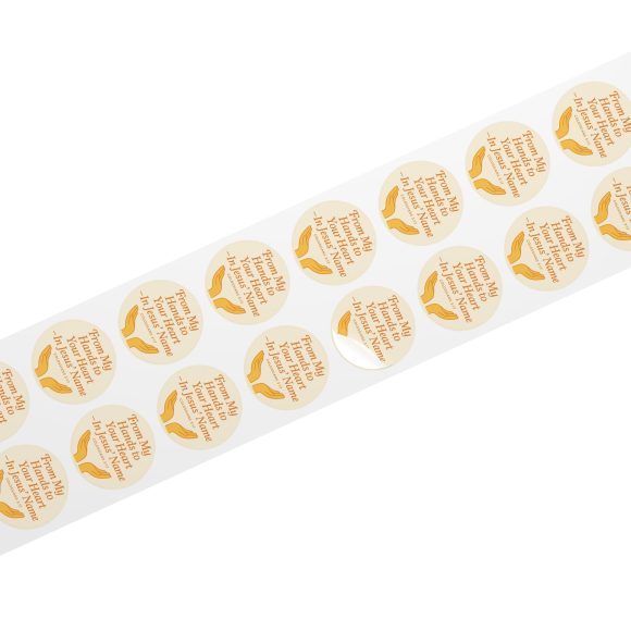 From My Hands To Your Heart – Round Sticker Roll for Small Christian Business Packaging - Image 27