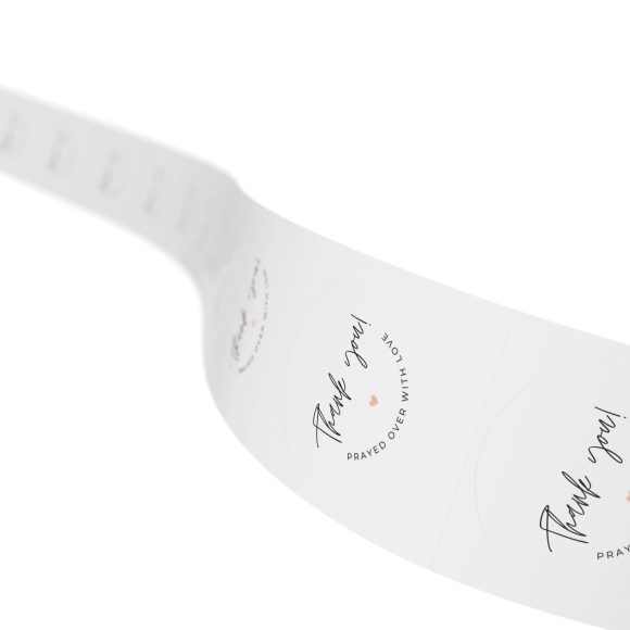 “Thank You! Prayed Over with Love” – Round Sticker Label Roll for Christian Small Business Packaging - Image 40
