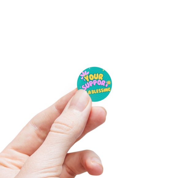 Your Support is a Blessing – Round Sticker Label Roll for Christian Small Business Packaging - Image 21