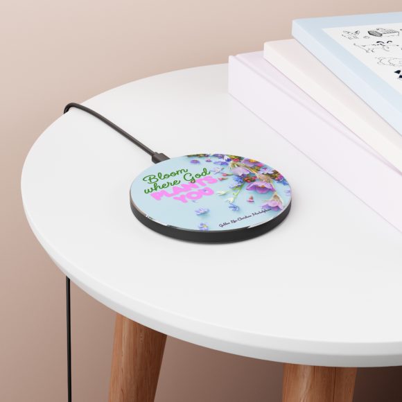 Personalized Bloom Where God Plants You Wireless Charger - Image 3