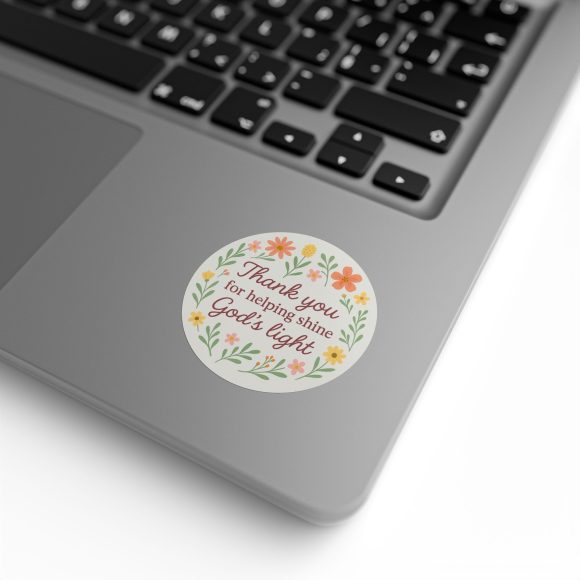 Thank You for Helping Shine God’s Light – Round Sticker Roll for Small Christian Business Packaging - Image 39