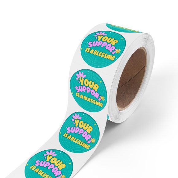 Your Support is a Blessing – Round Sticker Label Roll for Christian Small Business Packaging - Image 37
