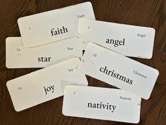 Handmade Vintage Inspired Seasonal Christmas Flashcards-Distressed (Set of 6) on Cardstock - Image 2