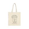 Personalized Jesus + Iced Latte Cotton Canvas Tote Bag - Image 3