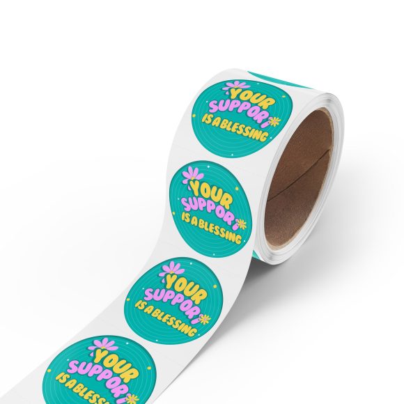 Your Support is a Blessing – Round Sticker Label Roll for Christian Small Business Packaging - Image 23