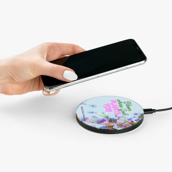 Personalized Bloom Where God Plants You Wireless Charger - Image 4
