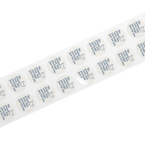 We Prayed Over This Package Just For You – Round Sticker Roll for Small Christian Business Packaging - Image 34