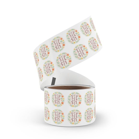 Thank You for Helping Shine God’s Light – Round Sticker Roll for Small Christian Business Packaging - Image 31