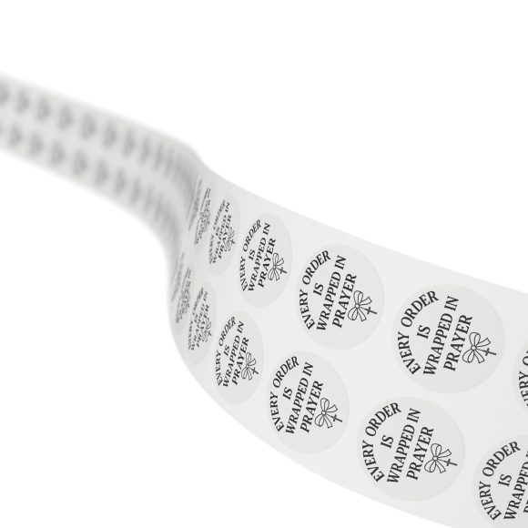 "Every Order is Wrapped in Prayer" – Round Sticker Roll for Small Christian Business Packaging - Image 19