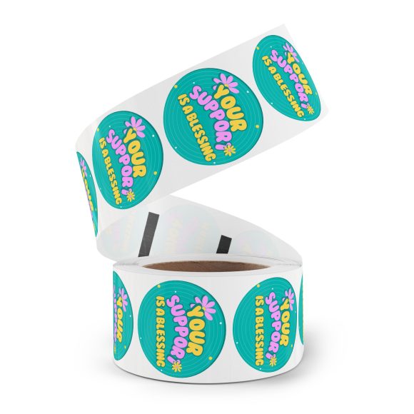 Your Support is a Blessing – Round Sticker Label Roll for Christian Small Business Packaging - Image 38