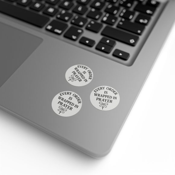 "Every Order is Wrapped in Prayer" – Round Sticker Roll for Small Christian Business Packaging - Image 18