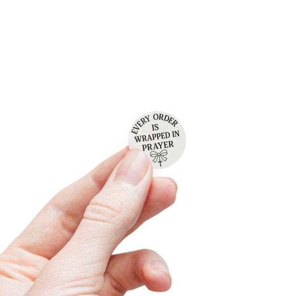 "Every Order is Wrapped in Prayer" – Round Sticker Roll for Small Christian Business Packaging - Image 35