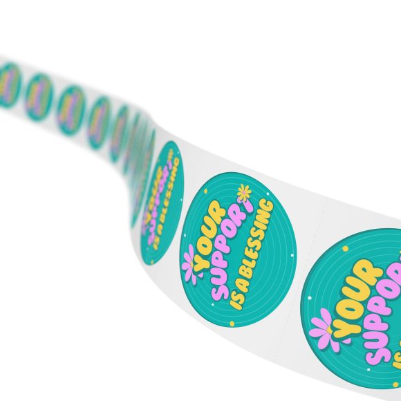 Your Support is a Blessing – Round Sticker Label Roll for Christian Small Business Packaging - Image 40