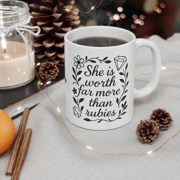She is Worth Far More Than Rubies Ceramic Mug - Image 6