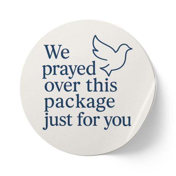 We Prayed Over This Package Just For You – Round Sticker Roll for Small Christian Business Packaging - Image 8