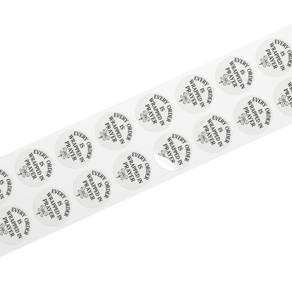 "Every Order is Wrapped in Prayer" – Round Sticker Roll for Small Christian Business Packaging - Image 34