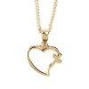 Necklace Mom Open Heart/Cross 18L - Image 3