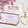 Necklace Mom Open Heart/Cross 18L - Image 2