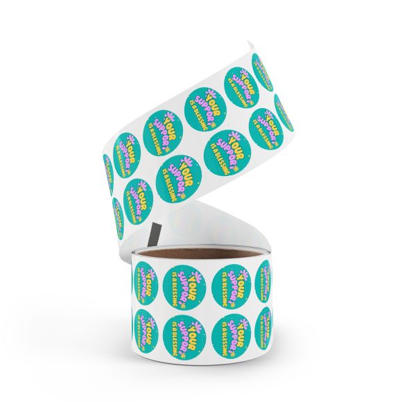Your Support is a Blessing – Round Sticker Label Roll for Christian Small Business Packaging - Image 17