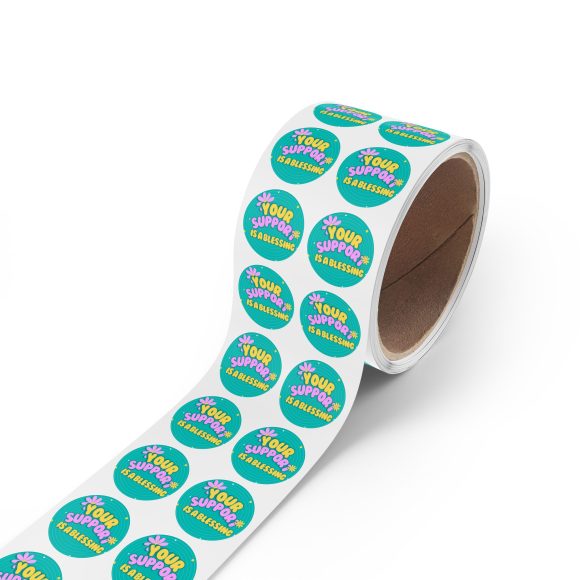 Your Support is a Blessing – Round Sticker Label Roll for Christian Small Business Packaging - Image 30