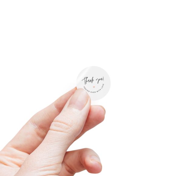 “Thank You! Prayed Over with Love” – Round Sticker Label Roll for Christian Small Business Packaging - Image 14