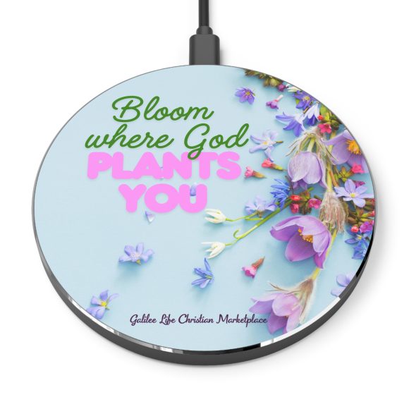 Personalized Bloom Where God Plants You Wireless Charger