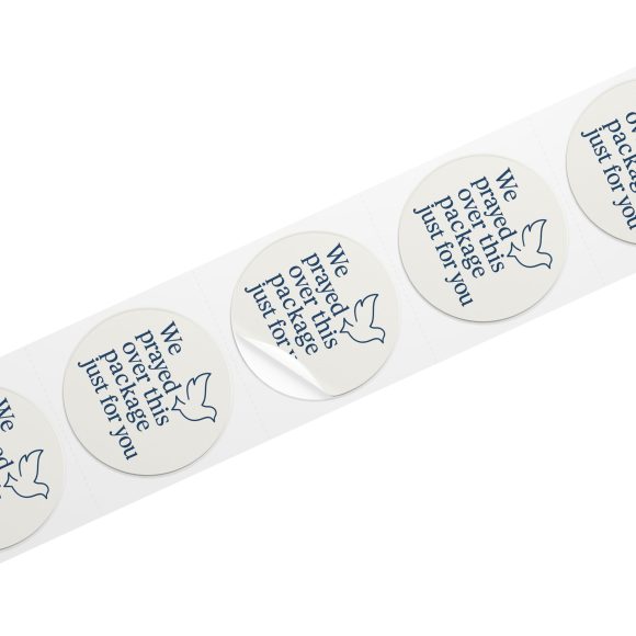 We Prayed Over This Package Just For You – Round Sticker Roll for Small Christian Business Packaging - Image 41