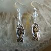 Angel with Harp Earrings and Clear Quartz Crystal
