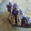 Angel with Harp Earrings and Clear Quartz Crystal - Image 2