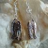 Angel with Harp Earrings and Clear Quartz Crystal - Image 3